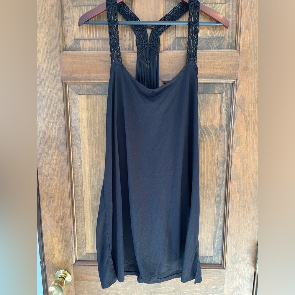 Lagaci Black Dress Large crochet back
